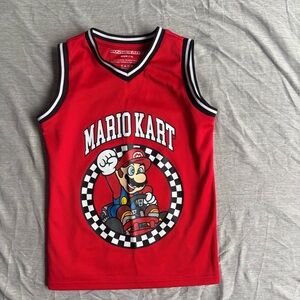 MAD Engine Red Mario Kart Boys' Jersey Tank Everyday Wear Collectible Size M